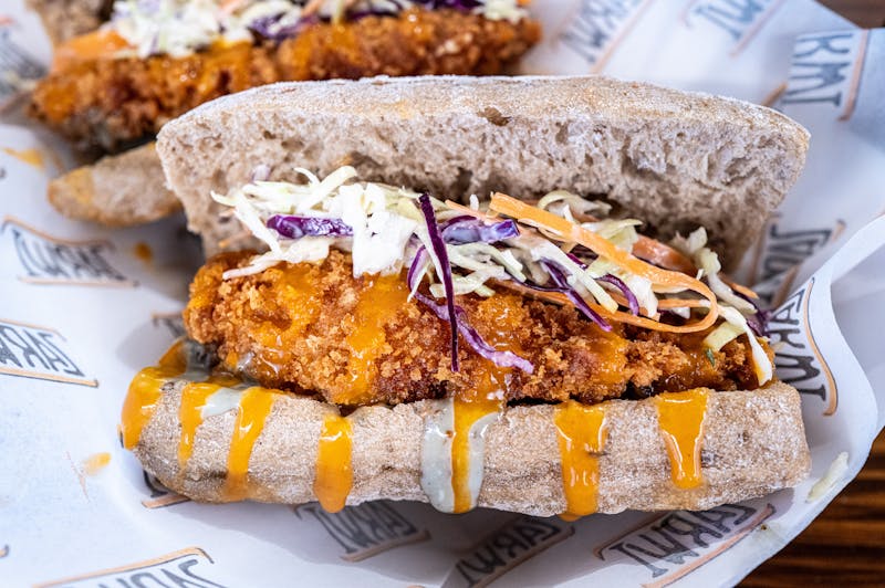 The Dave Deluxe Sandwich at Dave's hot chicken